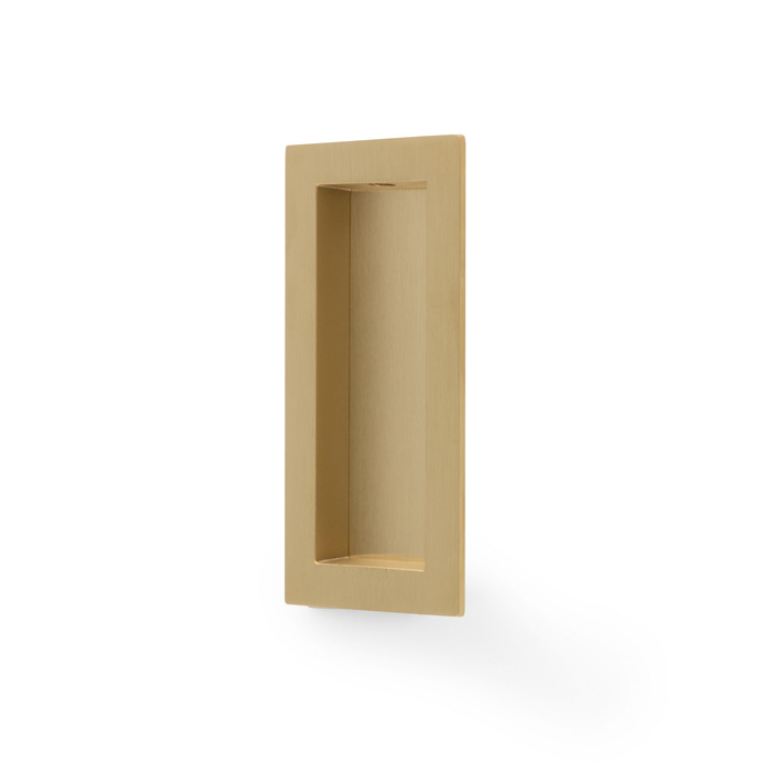 ALEXANDER & WILKS RECTANGULAR FLUSH PULL - 100X45MM - Satin Brass PVD