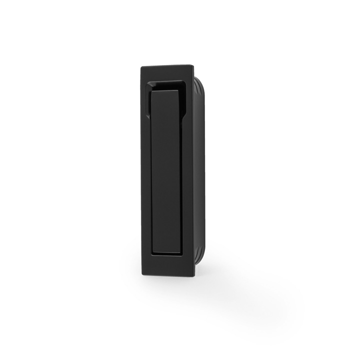 Square Sliding Door Edge Pull - Black