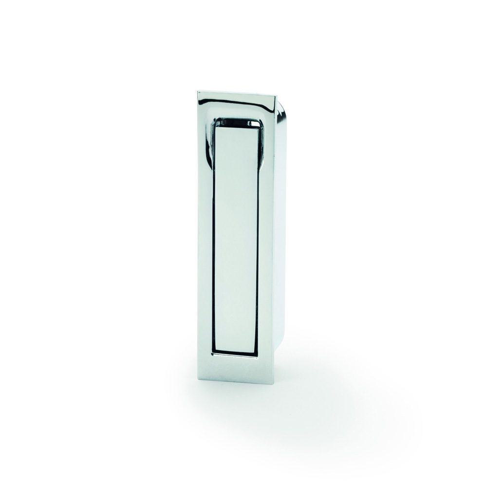 Alexander & Wilks Square Sliding Door Edge Pull - Polished Chrome