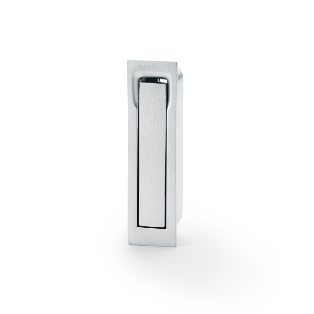 Alexander & Wilks Square Sliding Door Edge Pull - Satin Chrome