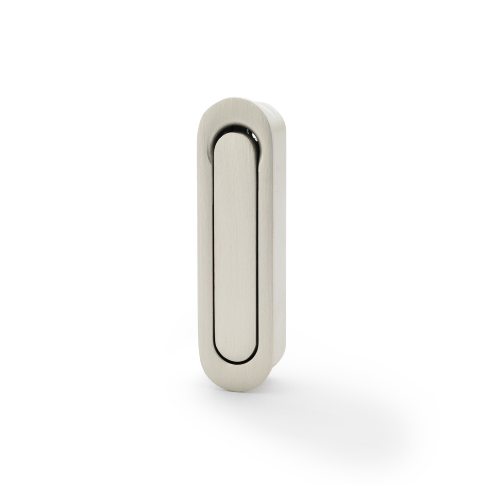 Alexander & Wilks Radius Sliding Door Edge Pull - Satin Nickel