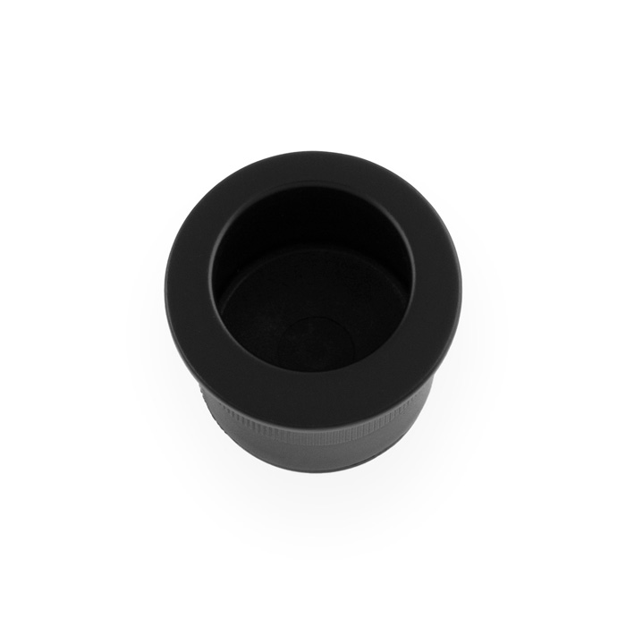 Round Sliding Door Finger Edge Pull-Black