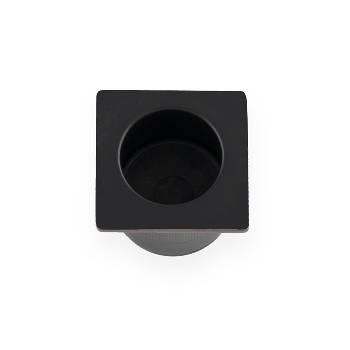 Sliding Door Finger Edge Pull (Square) Black