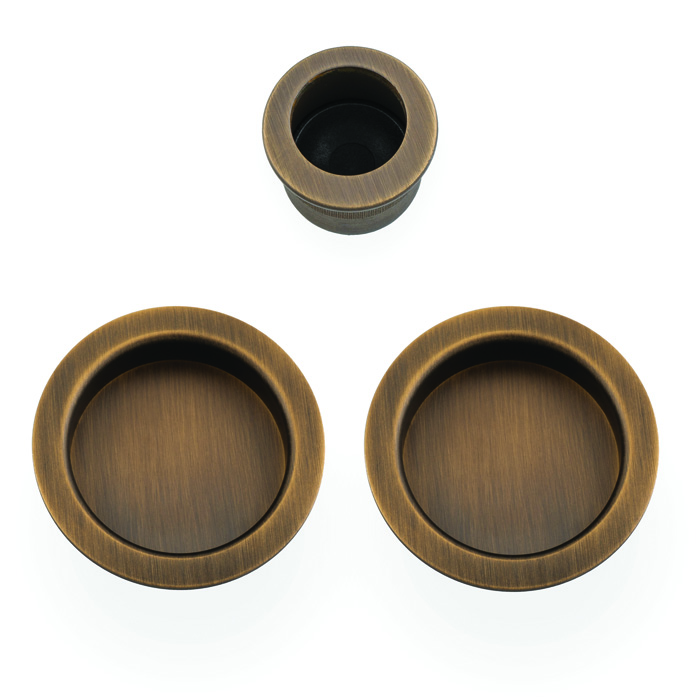 Sliding door pull kit-Antique Brass