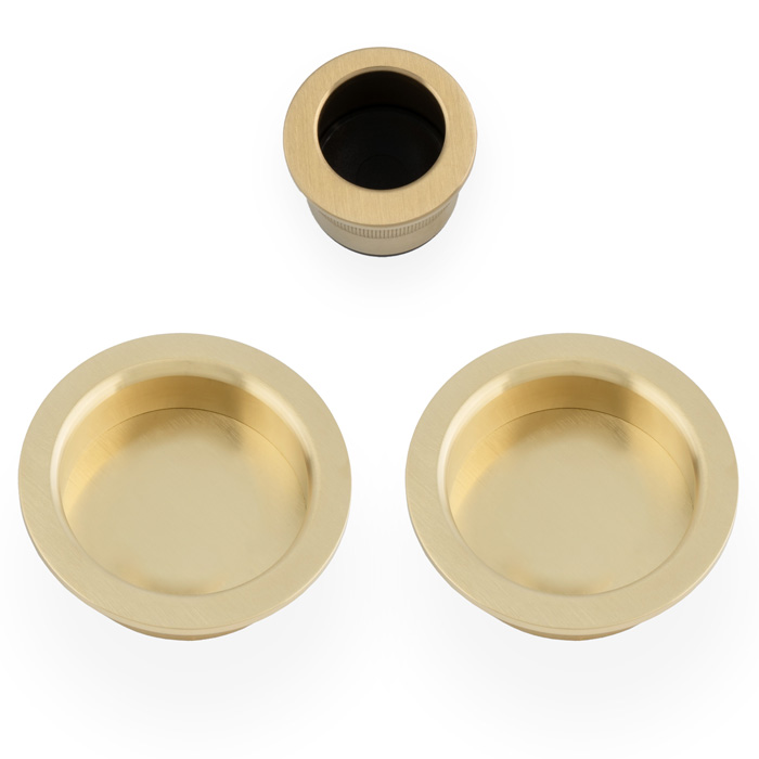 Sliding door pull kit-Satin Brass PVD