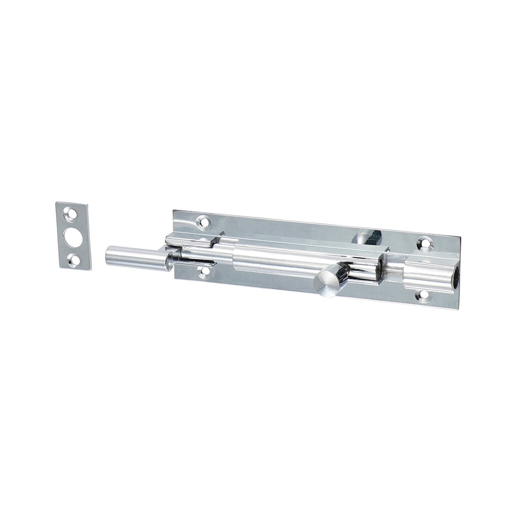 BARREL BOLT 75X25mm NECKED POL CHROME