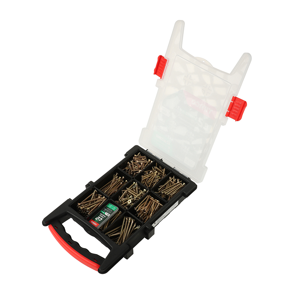 C2 Strong-Fix Mixed Grab Pack - PZ - Double Countersunk - Yellow - Assorted Sizes