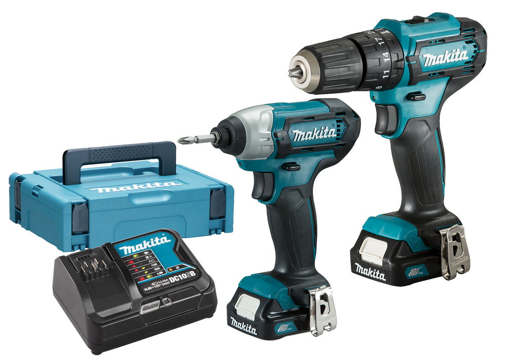 MAKITA 10.8/12V TWIN PACK COMBI DRILL & IMPACT DRIVER