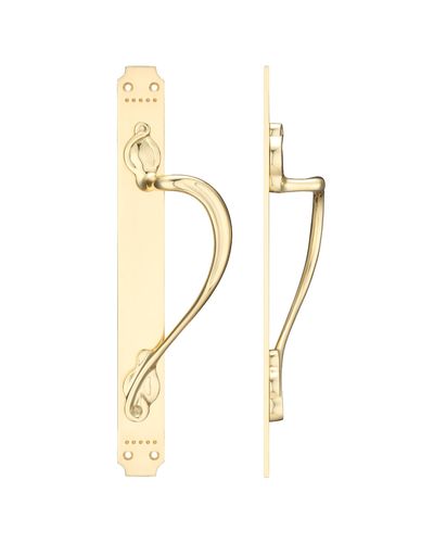 Pull Handle on Art Nouveau Backplate - Right Hand