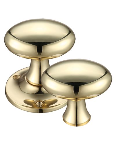 Oval Rim Mortice Knob Furniture  60mm Rose dia.