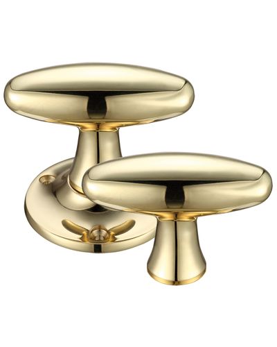 Extended Oval Rim Mortice Knob Furniture  60mm Rose dia.