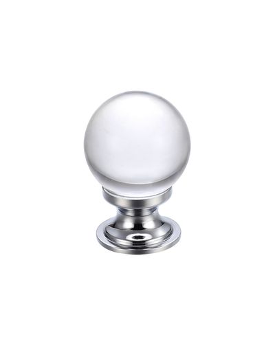Glass Ball Cabinet Knob - Plain 25mm