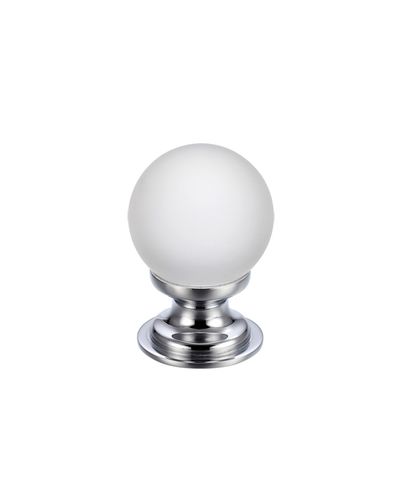 Glass Ball Cabinet Knob - Frosted 25mm