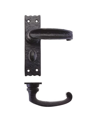 Traditional Slimline Thumb Lever on Bathroom Backplate