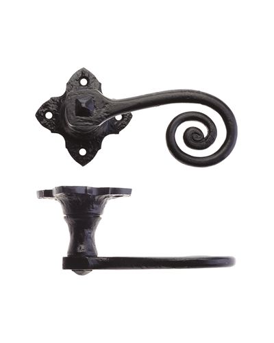 Curly Tail Lever on Square Rose - 2"