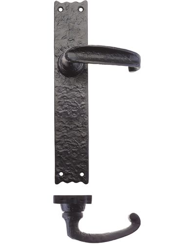 Traditional Lever on Latch Long Backplate - 10"
