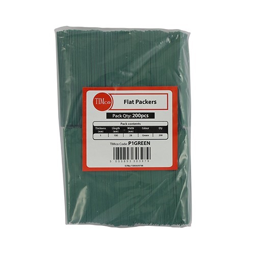 Flat Glass Packers 28x100x1 Green(200)