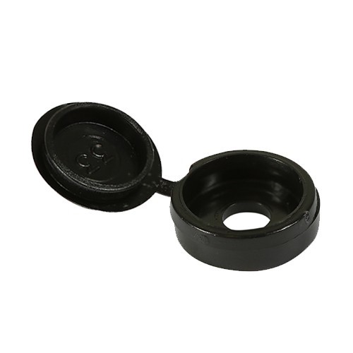 COVER CAP HINGED BLACK No.10's-12s SCREWS