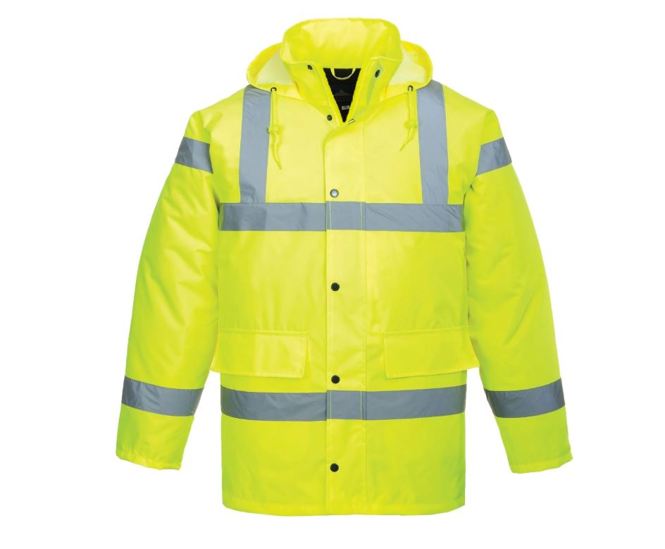 YELLOW CLASS 3 HI-VIZ HIGHWAY JACKET X-LARGE