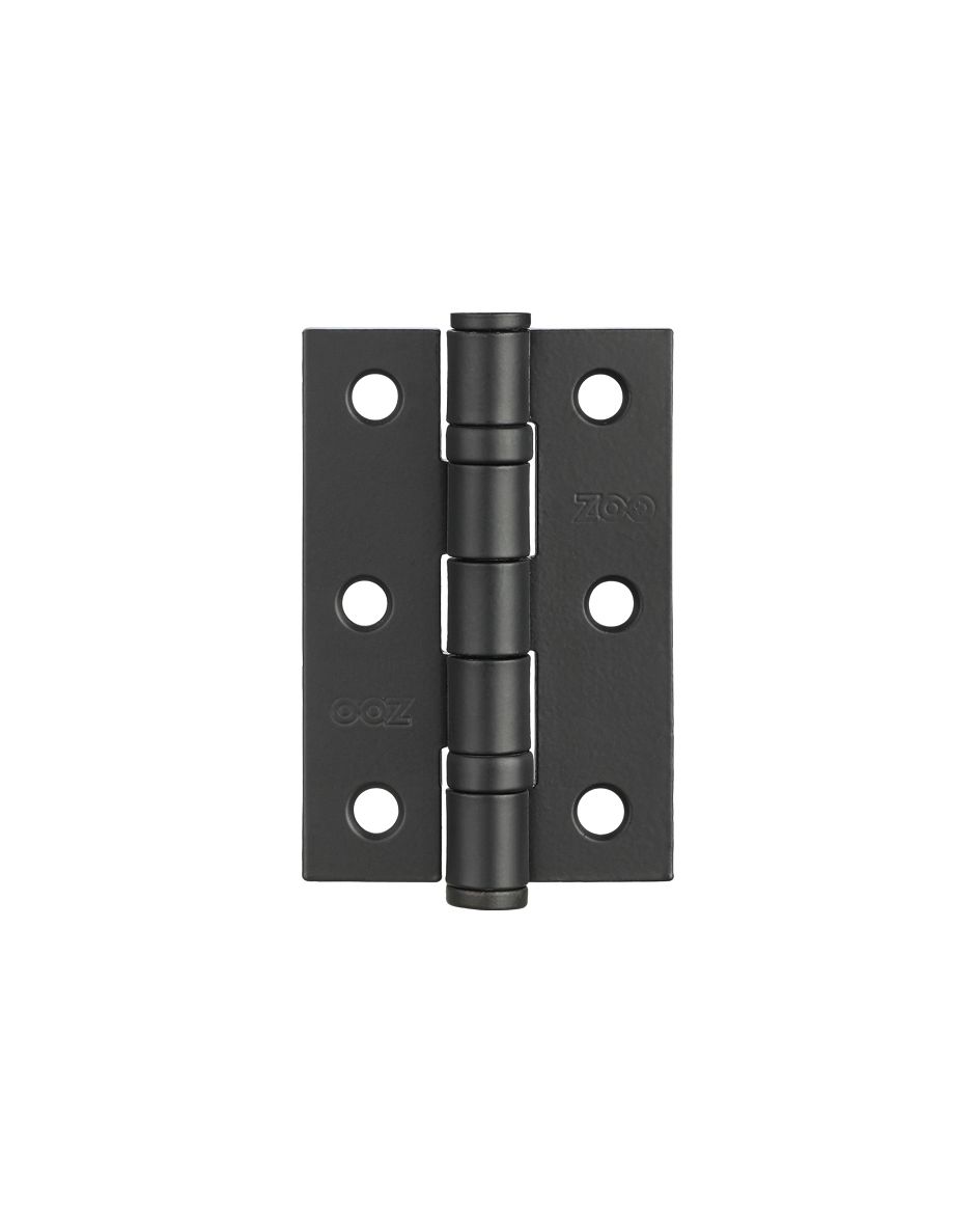 HINGE 76x51x2.5mm STEEL BUTT HINGE
BALL BEARING
POWDER COATED BLACK