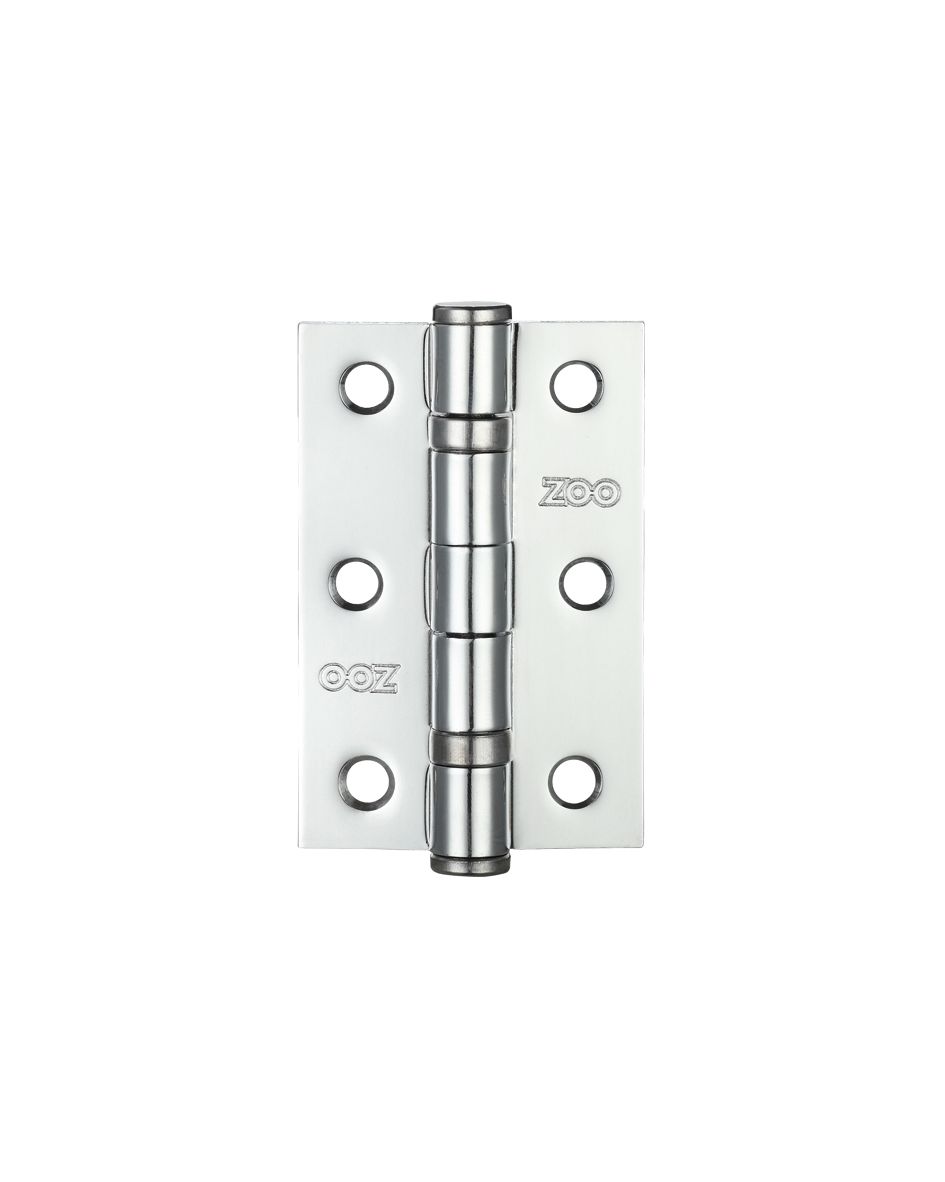 HINGE 76x51x2.5mm STEEL BUTT HINGE
BALL BEARING
POLISHED CHROME