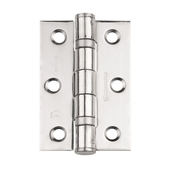 HINGE 76x51x2mm STAINLESS STEEL 
BALL BEARING
POLISHED STAINLESS