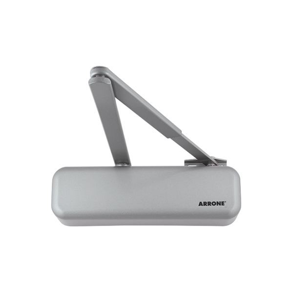 ARRONE OVERHEAD DOOR CLOSER
ADJUSTABLE POWER SIZE 2-4
SILVER ENAMEL COVER AND MATCHING ARM
ADJUSTABLE CLOSING AND LATCHING SPEED
