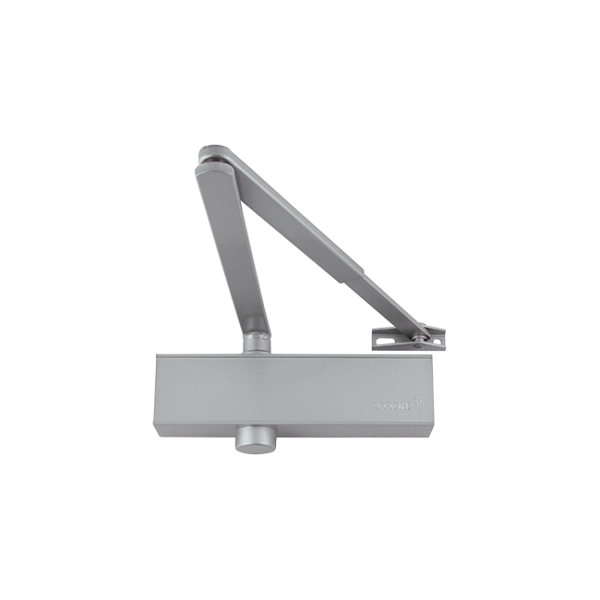 ARRONE OVERHEAD DOOR CLOSER
ADJUSTABLE POWER SIZE 2-4
SILVER ENAMEL COVER AND MATCHING ARM
ADJUSTABLE CLOSING AND LATCHING SPEED
C/W BACKCHECK 