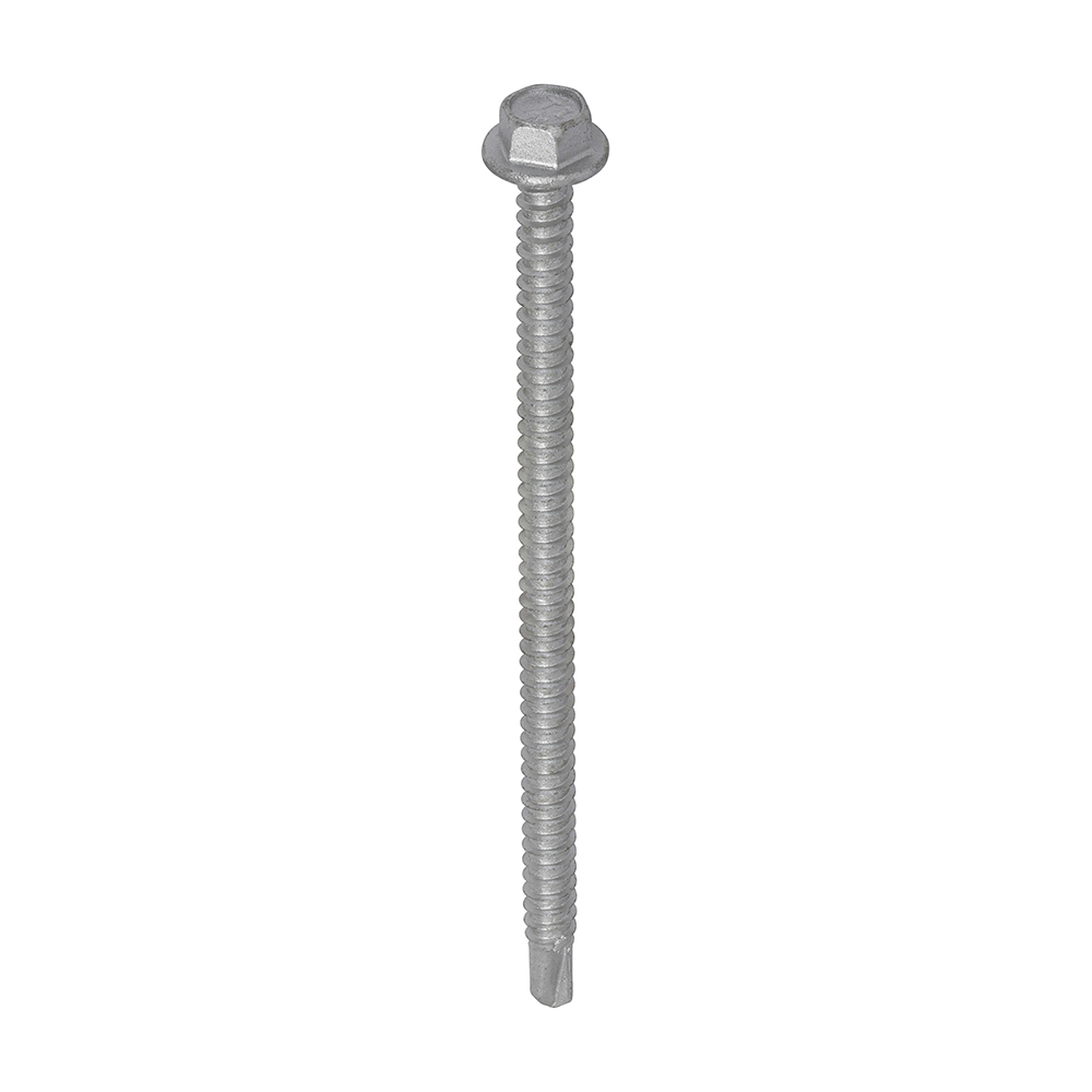 Metal Construction Light Section Screws - Hex - Self-Drilling - Exterior - Silver Organic - 5.5x100