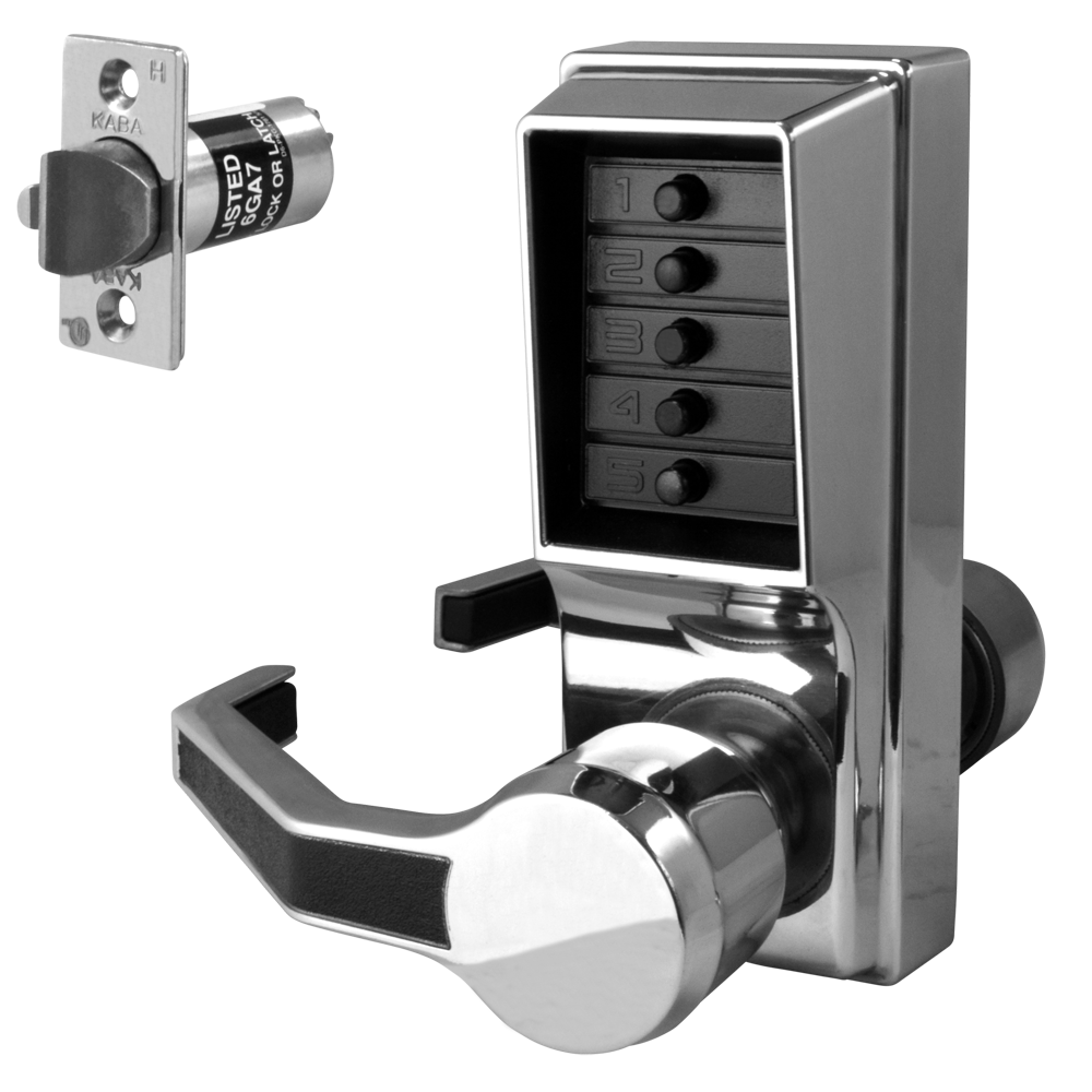 DORMAKABA Simplex L1000 Series L1041B Digital Lock Lever Operated With Key Override & Passage Set - SC LH No Cylinder LL1041B-26D