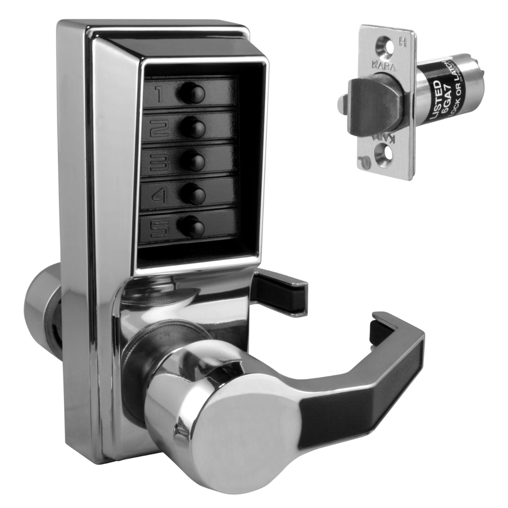 DORMAKABA Simplex L1000 Series L1041B Digital Lock Lever Operated With Key Override & Passage Set - SC RH No Cylinder LR1041B-26D