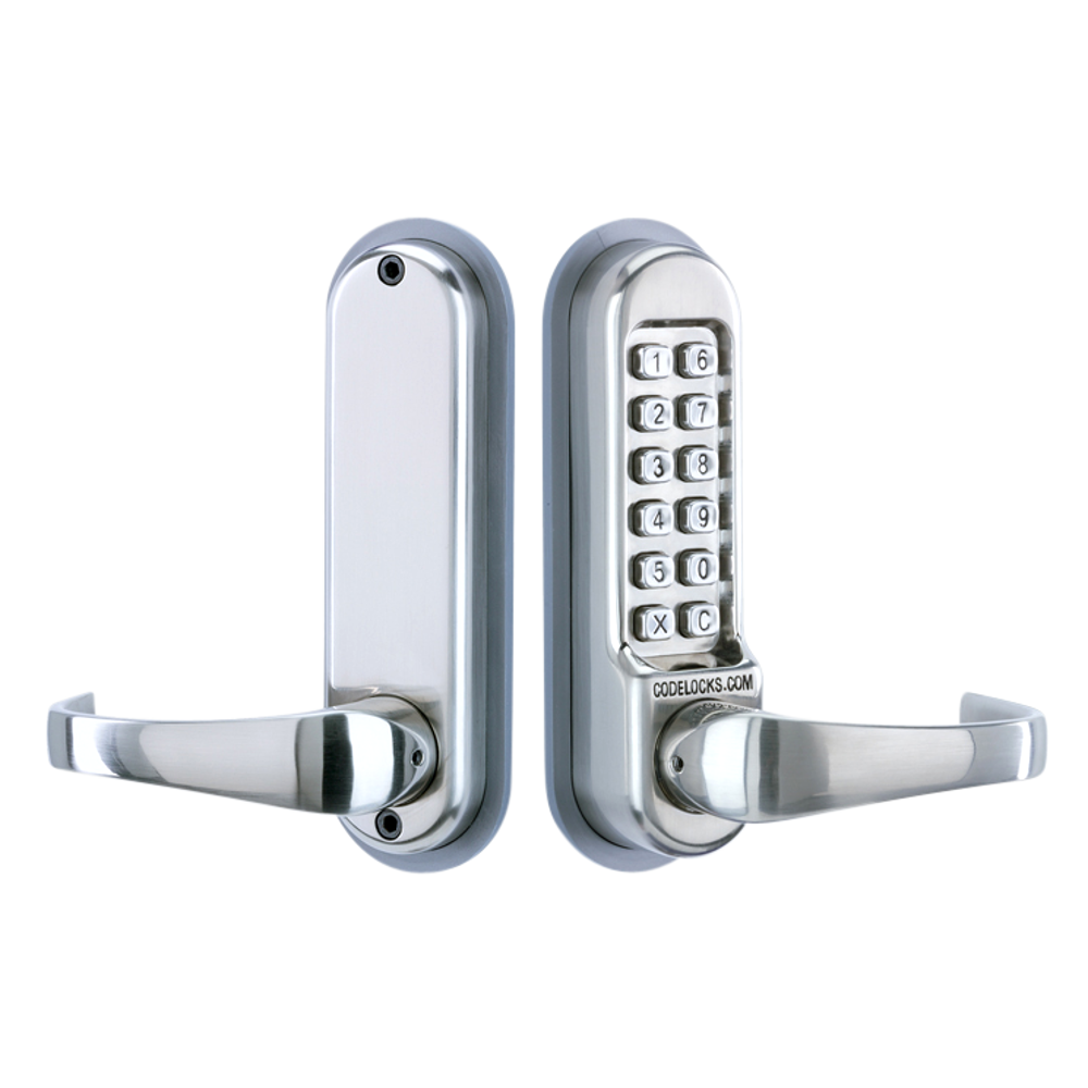 CODELOCKS CL510 / CL515 Digital Lock With Tubular Latch - CL510 SS Without Passage Set