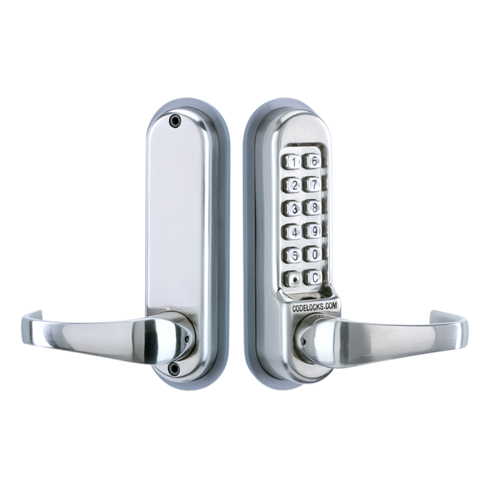CODELOCKS CL510 / CL515 Digital Lock With Tubular Latch - CL515 SS With Passage Set