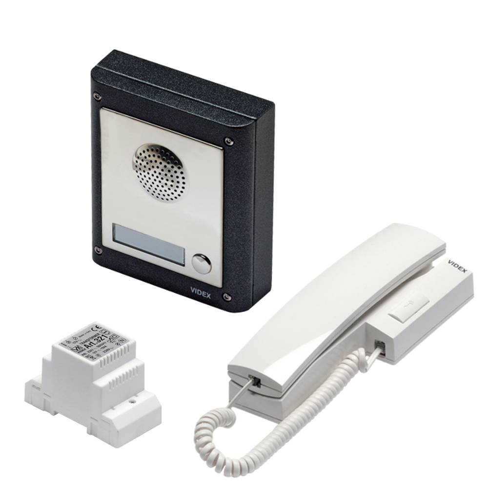VIDEX 4K Series Surface Mounted Audio Kit c/w 3011 Handset - 1 Way