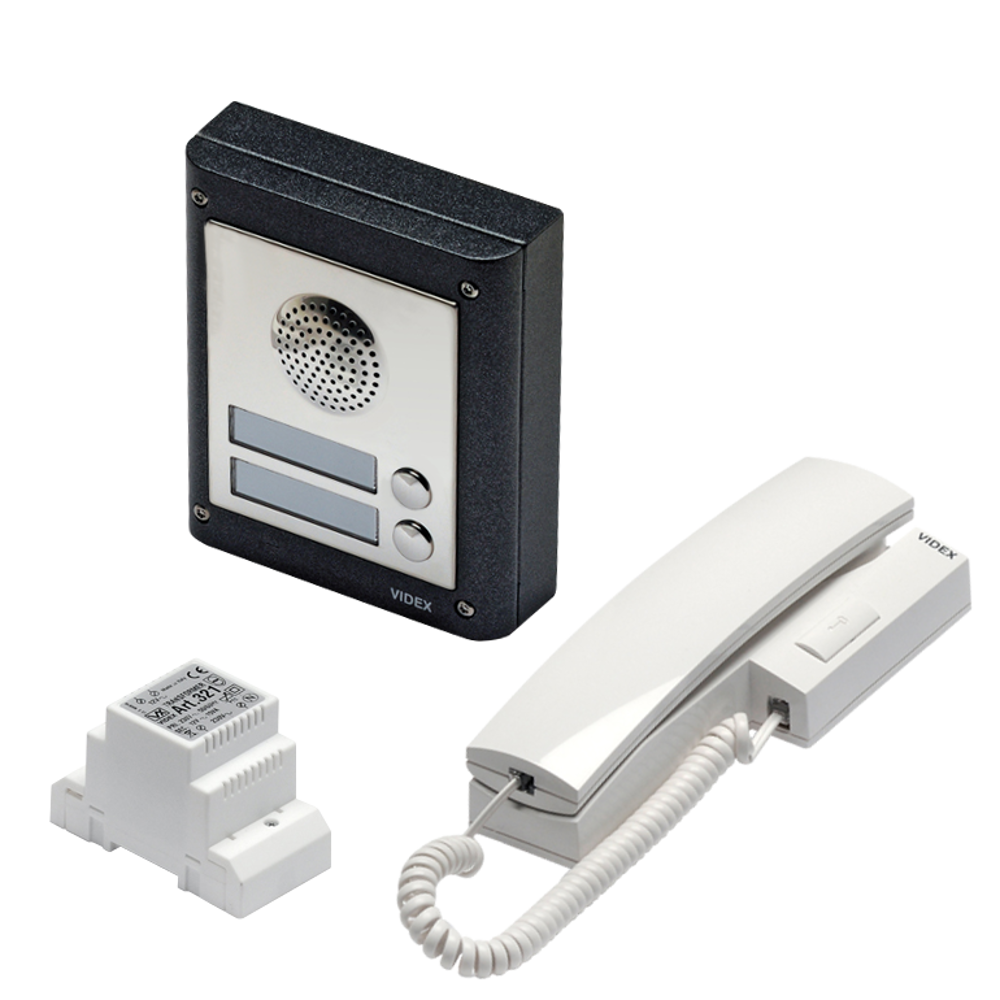 VIDEX 4K Series Surface Mounted Audio Kit c/w 3011 Handset - 2 Way