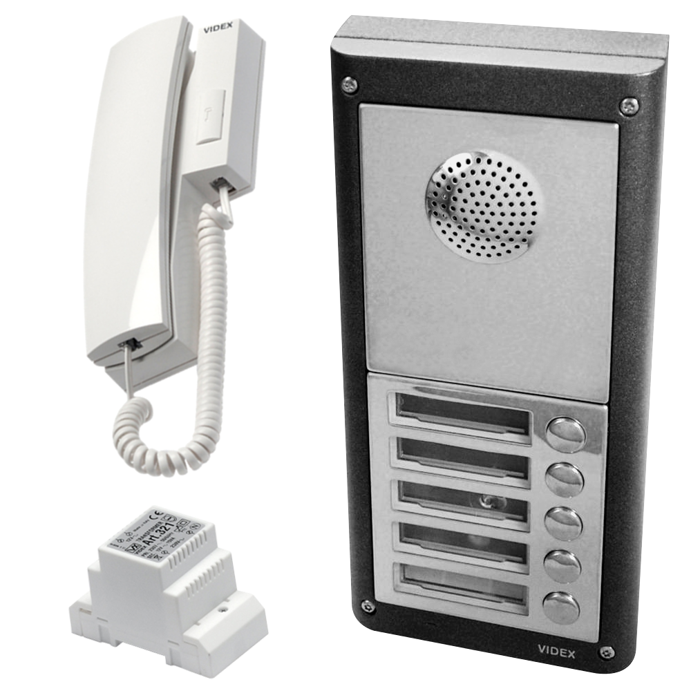 VIDEX 4K Series Surface Mounted Audio Kit c/w 3011 Handset - 5 Way