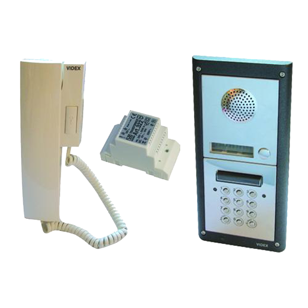 VIDEX 4K Series Audio 1 Way Intercom Kit Complete With Keypad - Flush