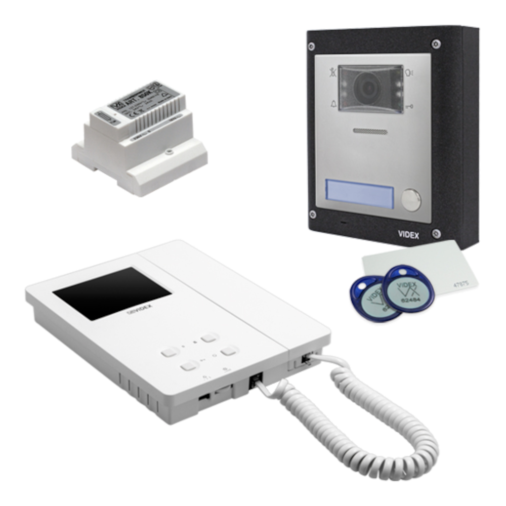 VIDEX 4K Video 1 Way Intercom Kit - VK4KX-1S