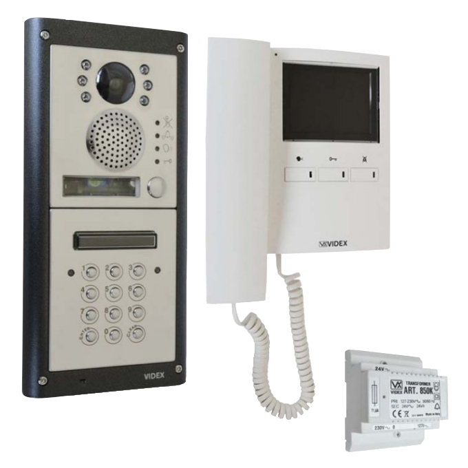 VIDEX 4K Video 1 Way Intercom Kit With Keypad - Colour
