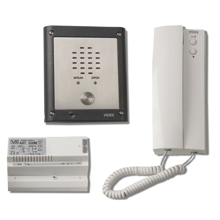 VIDEX 4K Series Audio 1 Way Vandal Resistant Intercom Kit Surface - VR4K