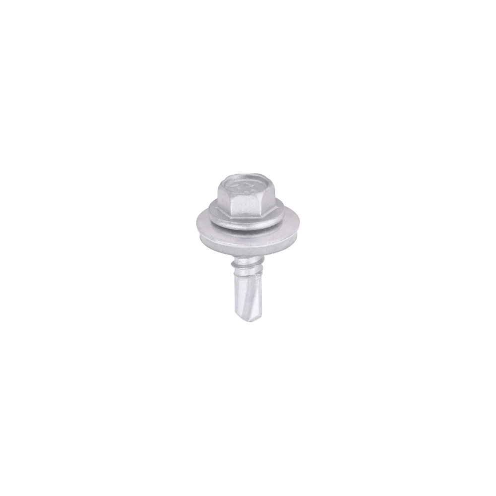 Metal Construction Light Section Screws - Hex - EPDM Washer - Self-Drilling - Exterior - Silver Organic - 5.5x19