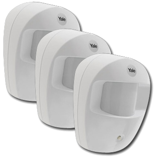 YALE EF-PIR Easy Fit Wirefree PIR Detector - Set of 3