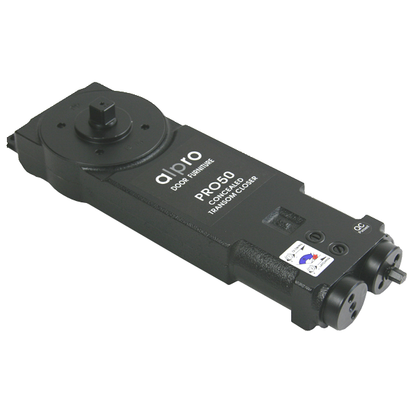 ALPRO PRO50 Variable Power Transom Door Closer C/W Pivot & Arm - Side Load - No Hold Open