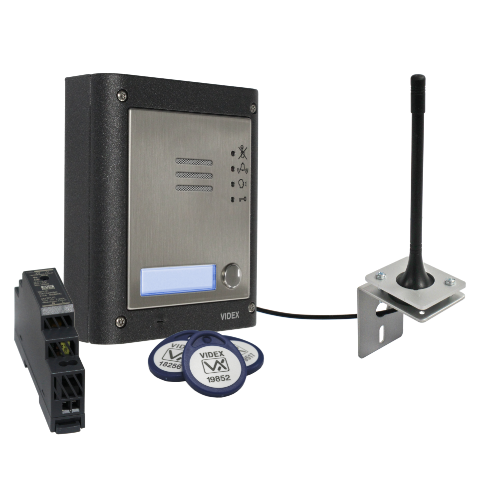 VIDEX GSM4K-1S/4G 1 Way Surface Mounted Audio GSM Kit - GSM4K-1S/4G