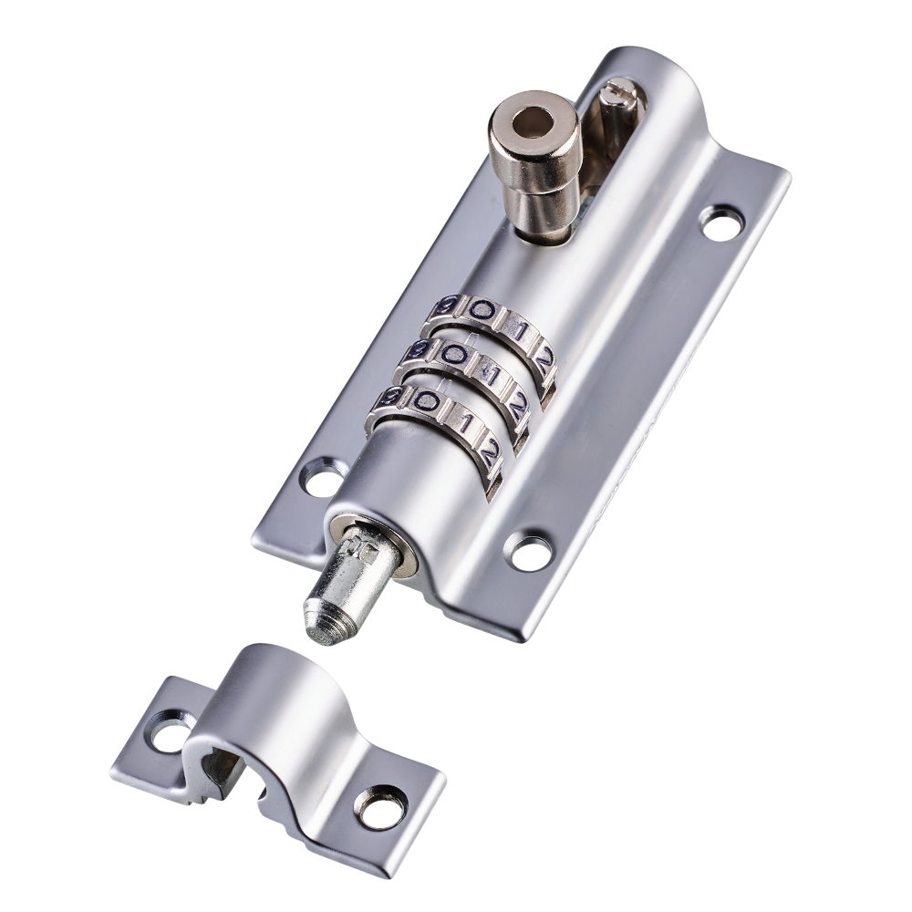 SQUIRE Combi3 Die Cast 3 Wheel Combination Bolt - 92mm Chrome