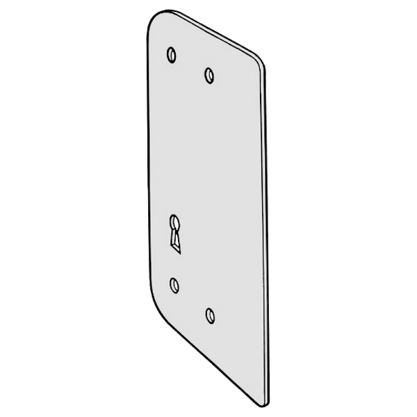 KICKSTOP AT1 Anti-Thrust Plate To Suit Deadlocks - AT1 UK Mortice Keyway Satin Silver