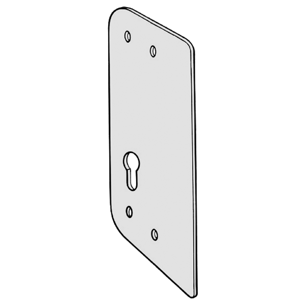 KICKSTOP AT1 Anti-Thrust Plate To Suit Deadlocks - AT1 EU Euro Keyway Satin Silver