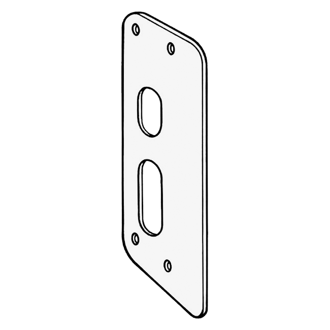 KICKSTOP AT5 Anti-Thrust Plate for Sashlocks - AT5 Satin Silver