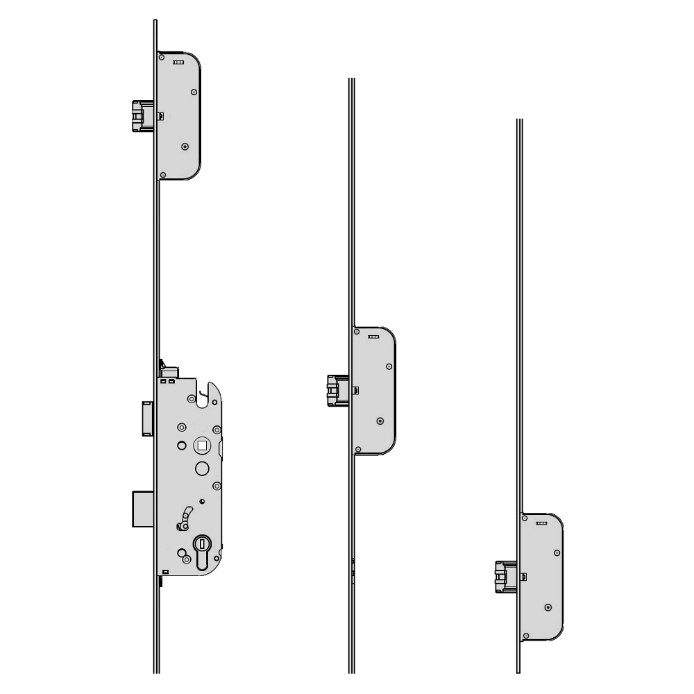 GU Secury Auto A3 1770 Multipoint Lock - 3 Deadlocks - 45/92 - 6-37298-20-0-1