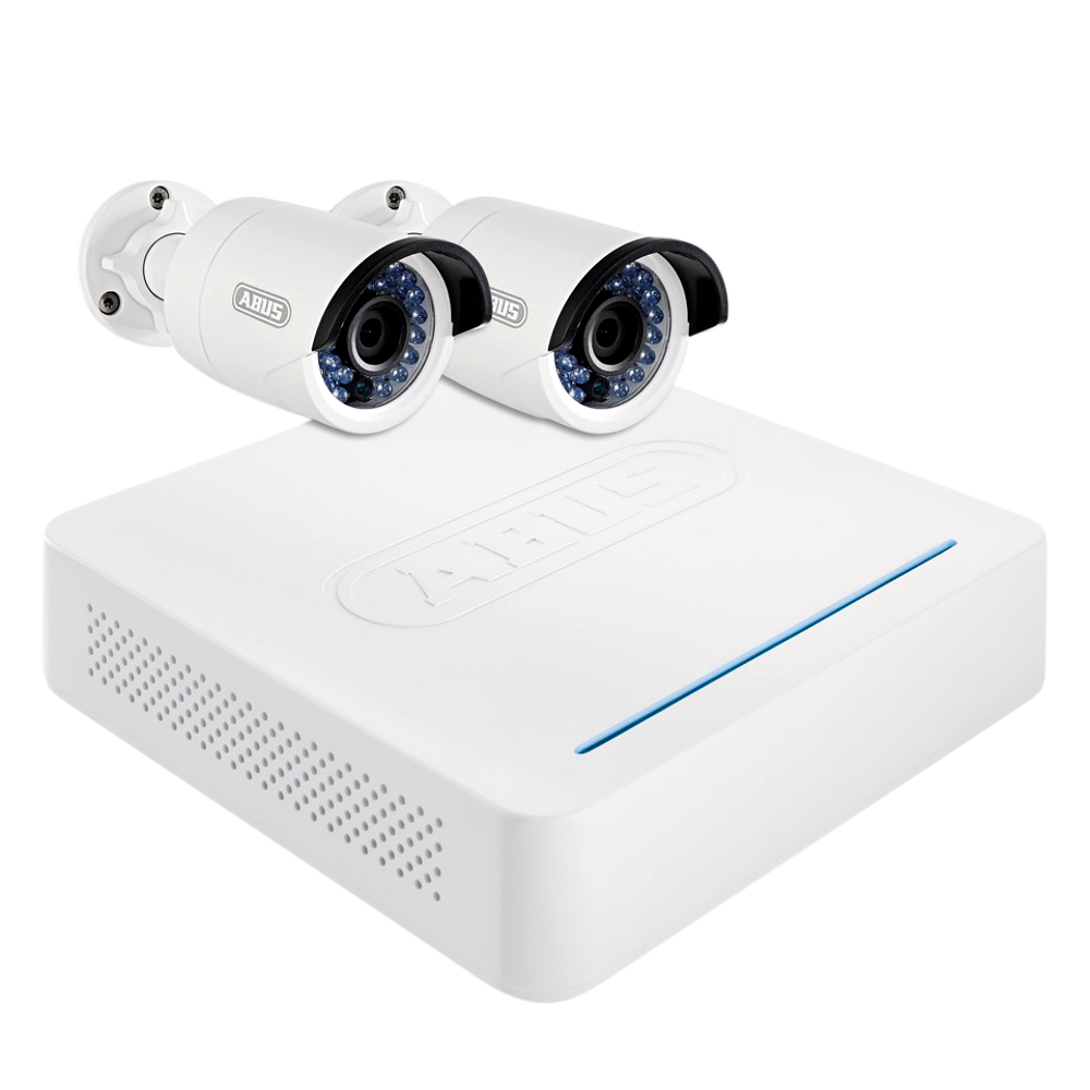 ABUS TVVR36210 LAN CCTV Kit 1TB, App & 2 Bullet Cameras - TVVR36210 Bullet x2